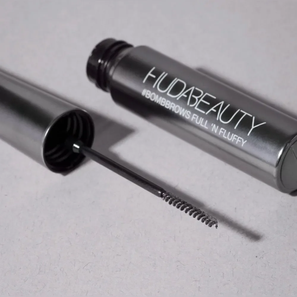 Huda Beauty #Bombbrows Full ‘N Fluffy Fiber Gel Rich Brown NIB
